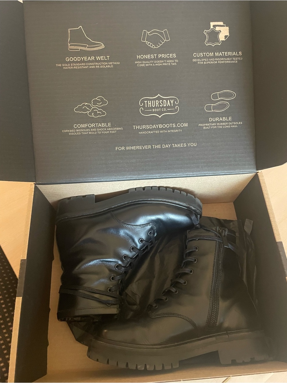 Thursday Boot Company Combat Boots, Black - Picture 13 of 14